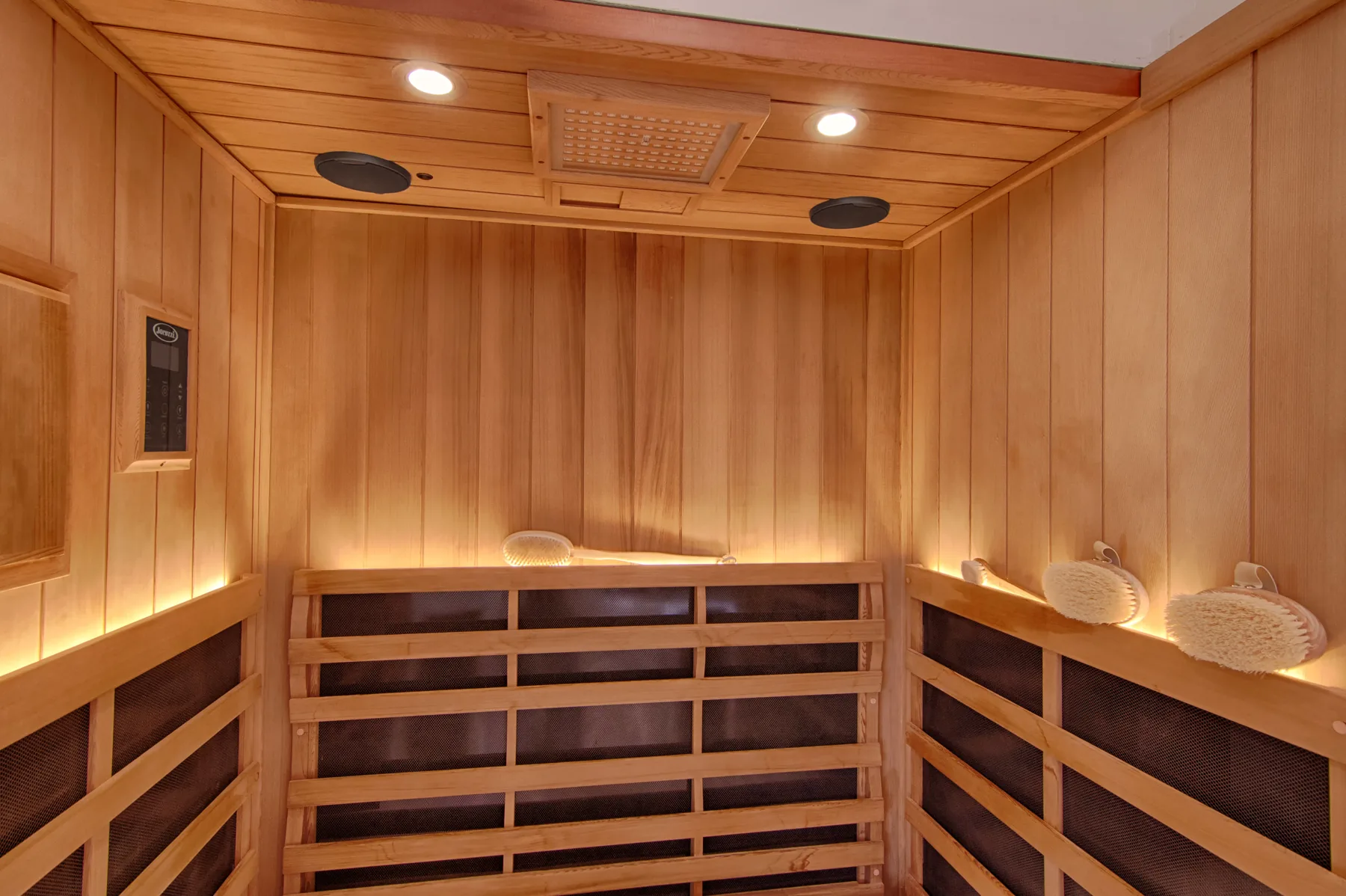 Wood-lined sauna at Aiken Court