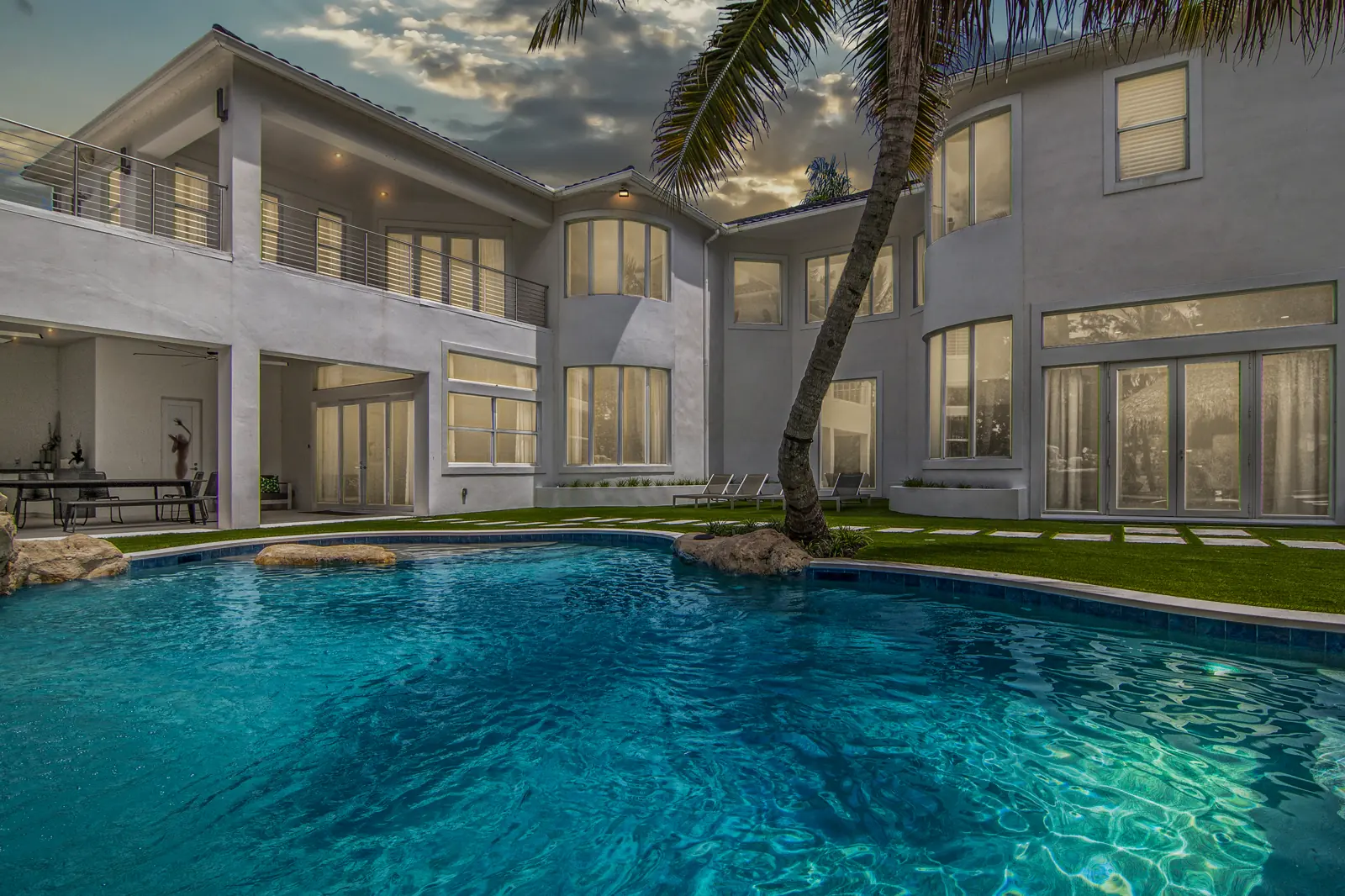 Pool Rear Elevation at Aiken Court