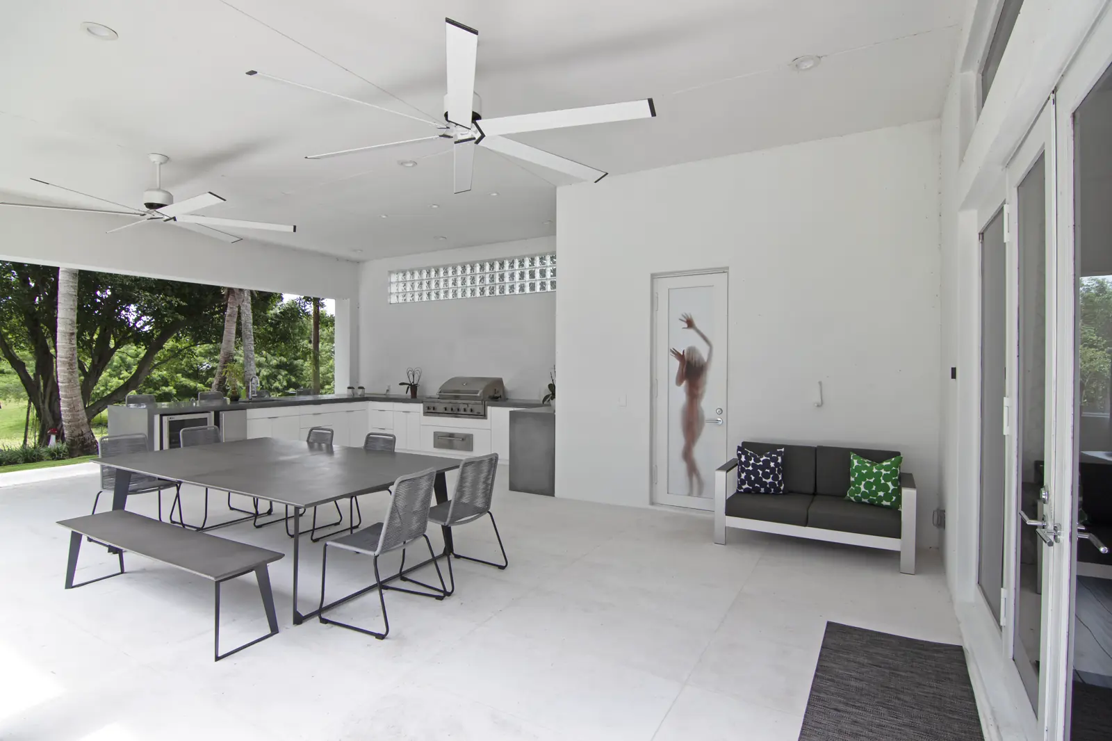 Covered Outdoor Kitchen at Aiken Court