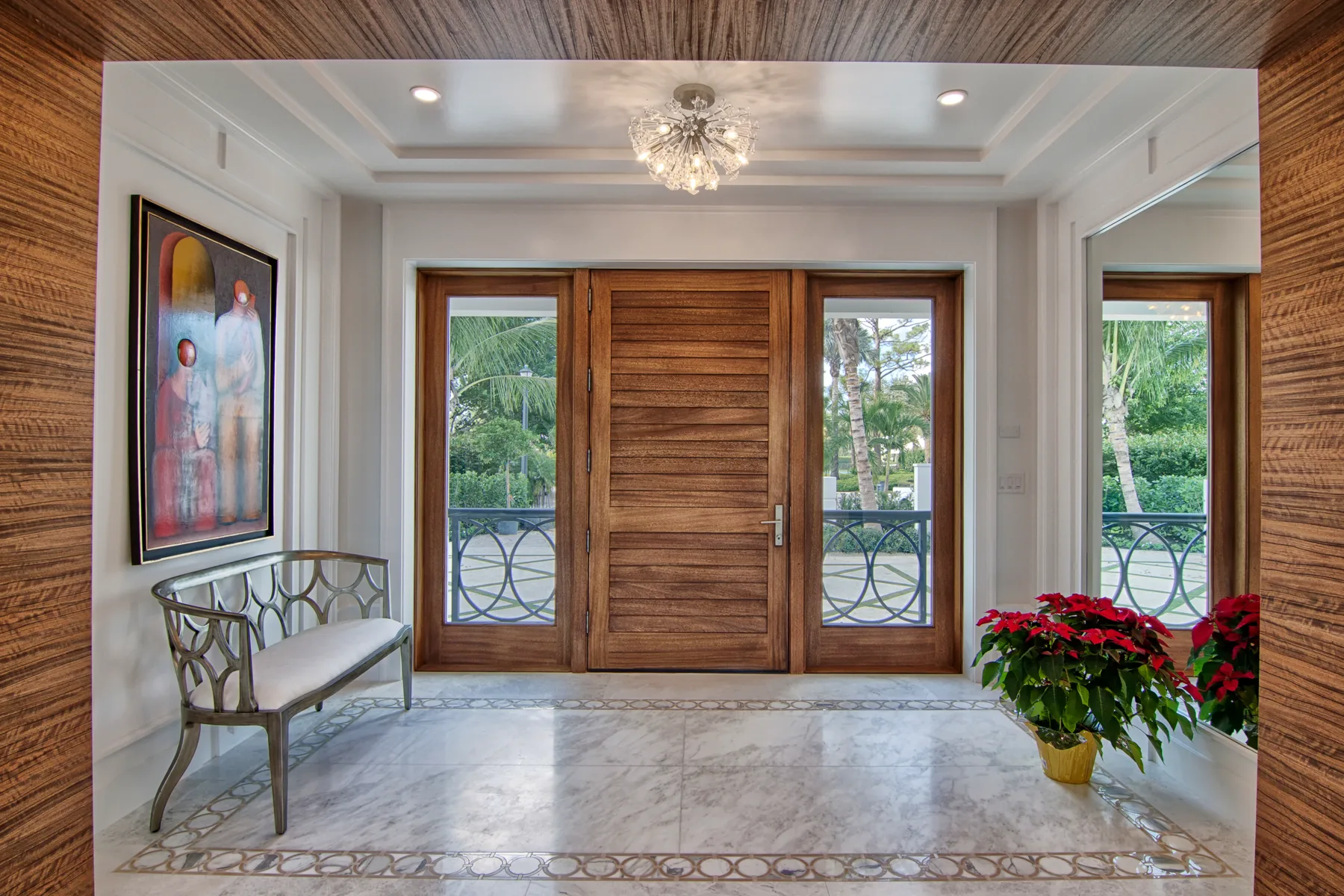 Wood-paneled foyer at Breakers West Terrace