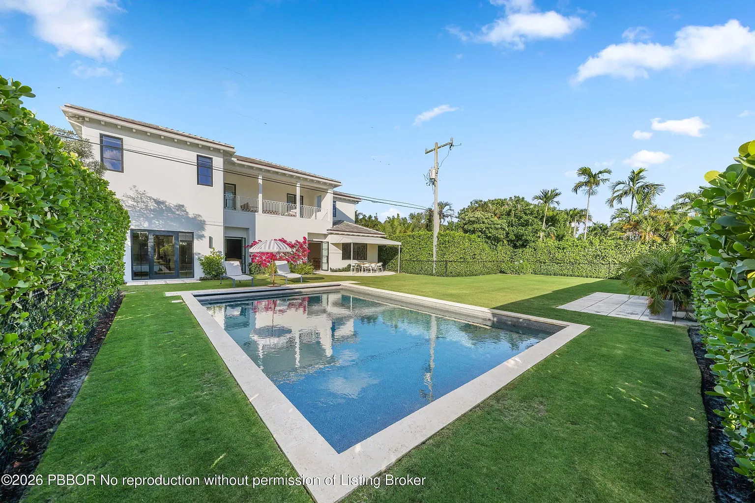 East Lakewood pool and rear garden