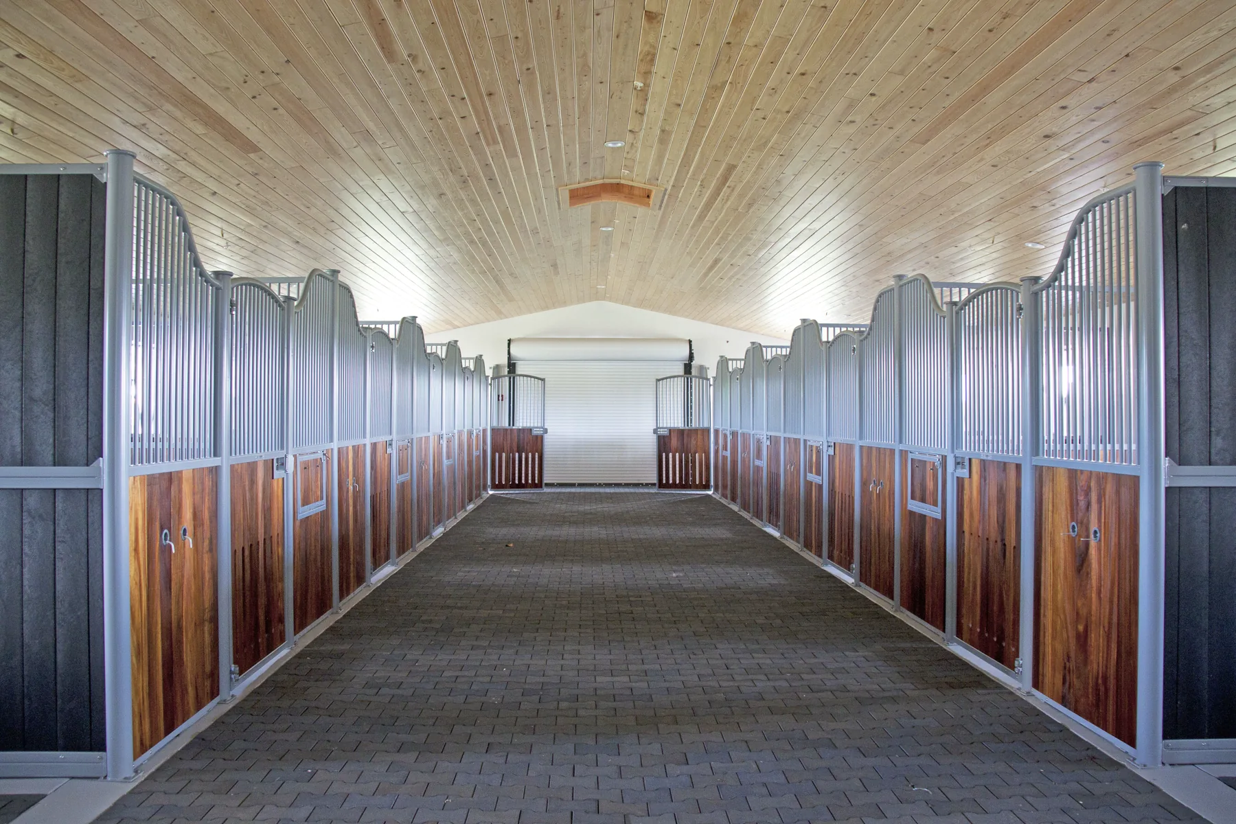 Finished barn aisle at Grand Prix Farms
