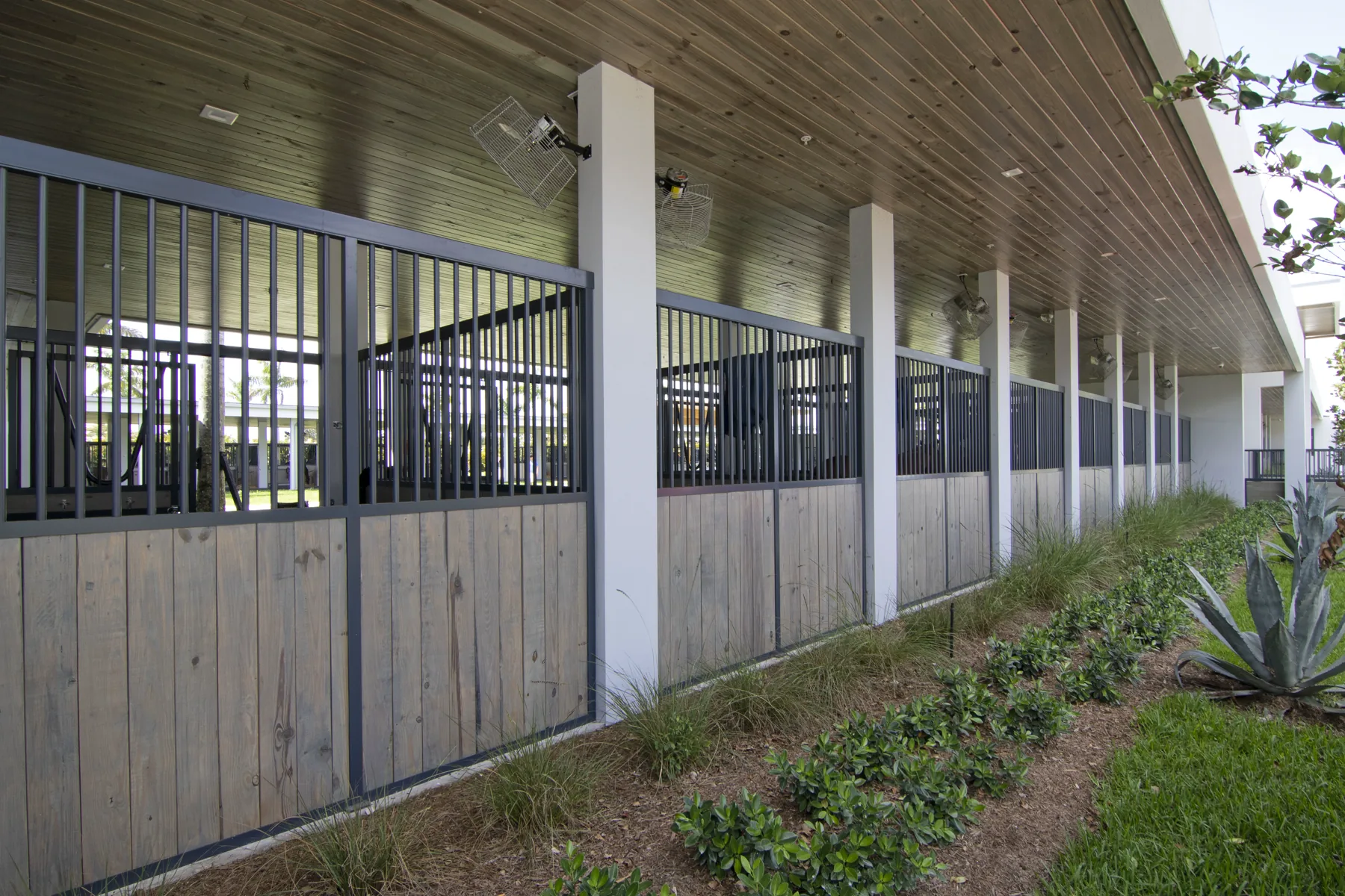 Stable exterior at Wellington Preserve Polo Farm