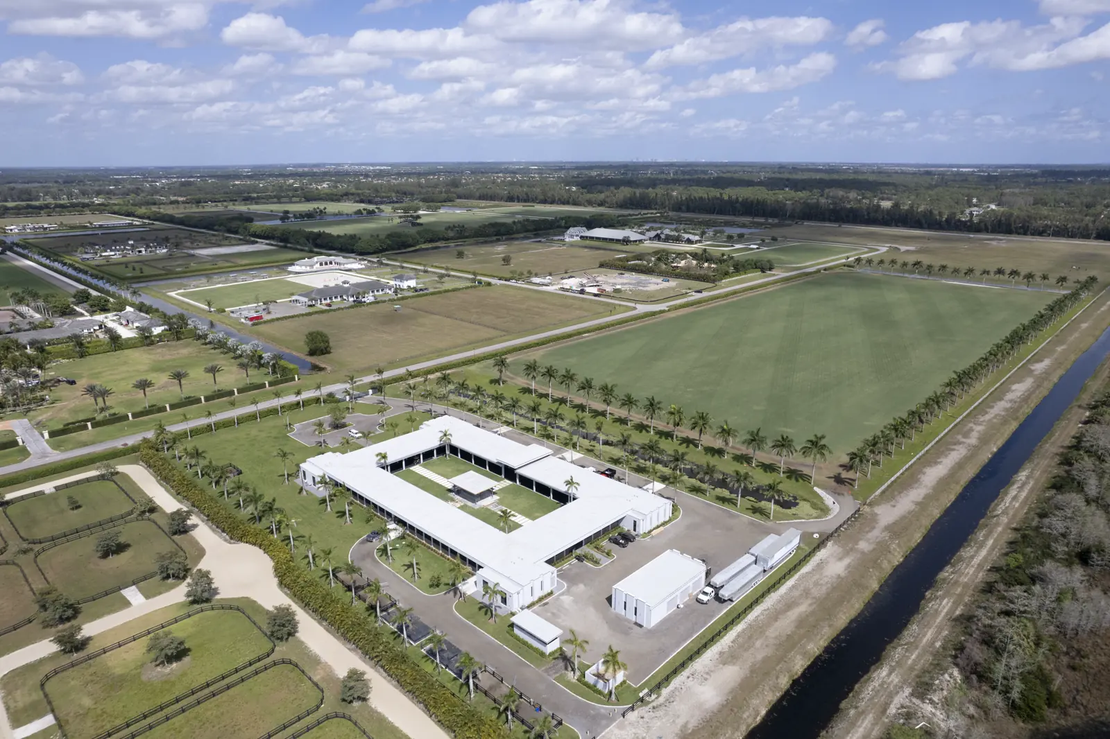 Aerial Polo Farm at Wellington Preserve Polo Farm
